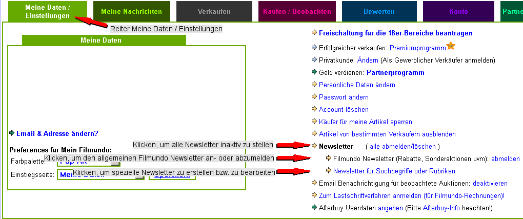 Newsletter abbestellen