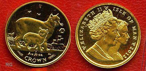 Isle of man 1/10 oz 2012 Manx Katze Gold